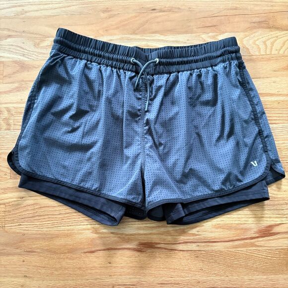 VUORI Grey Black Running Workout Lined Shorts Mens Size Large w/ Zipper Pocket - Picture 5 of 10